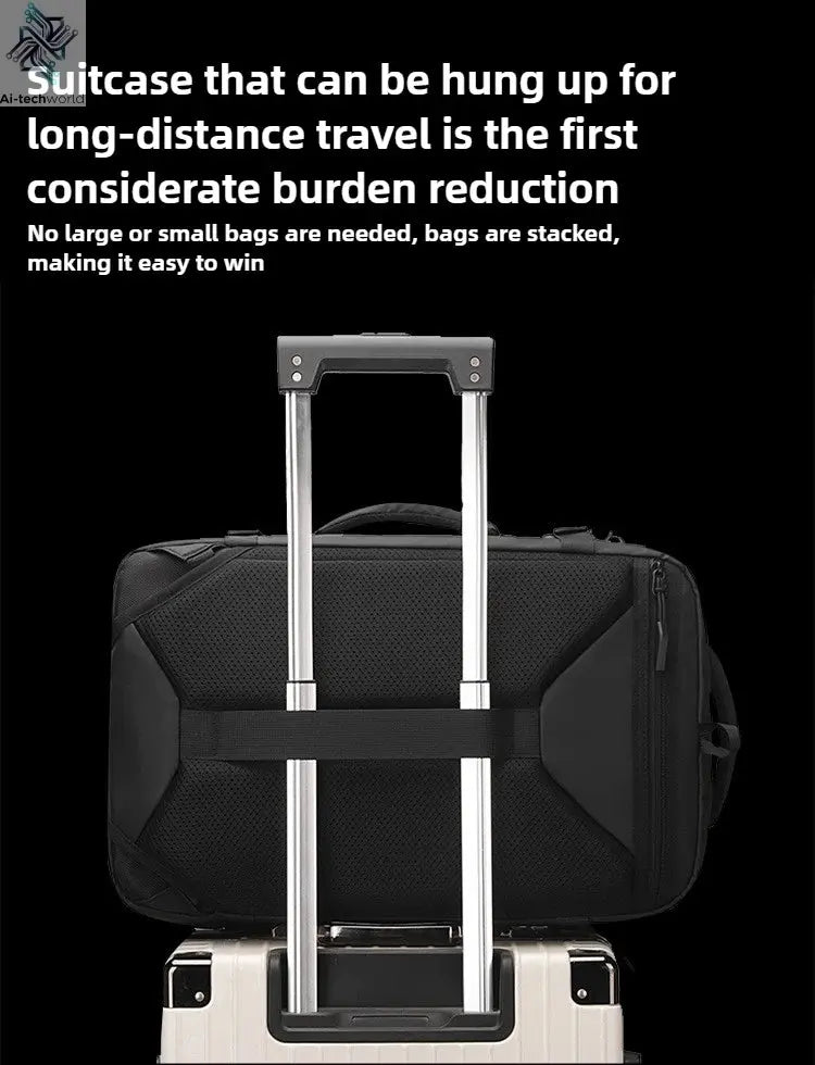 Vacuum Compression Mens Backpack Expandable Large Capacity Multi functional Laptop Bag Short Trip Travel Hiking Pack Ai-TechWorld