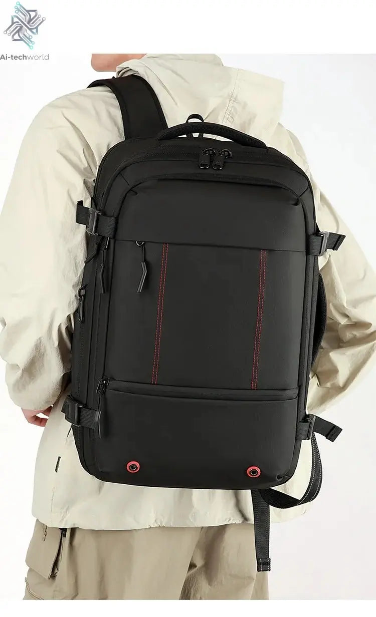 Vacuum Compression Mens Backpack Expandable Large Capacity Multi functional Laptop Bag Short Trip Travel Hiking Pack Ai-TechWorld