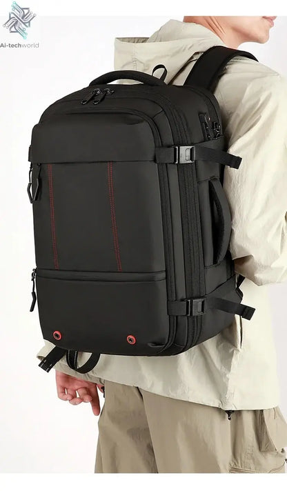 Vacuum Compression Mens Backpack Expandable Large Capacity Multi functional Laptop Bag Short Trip Travel Hiking Pack Ai-TechWorld