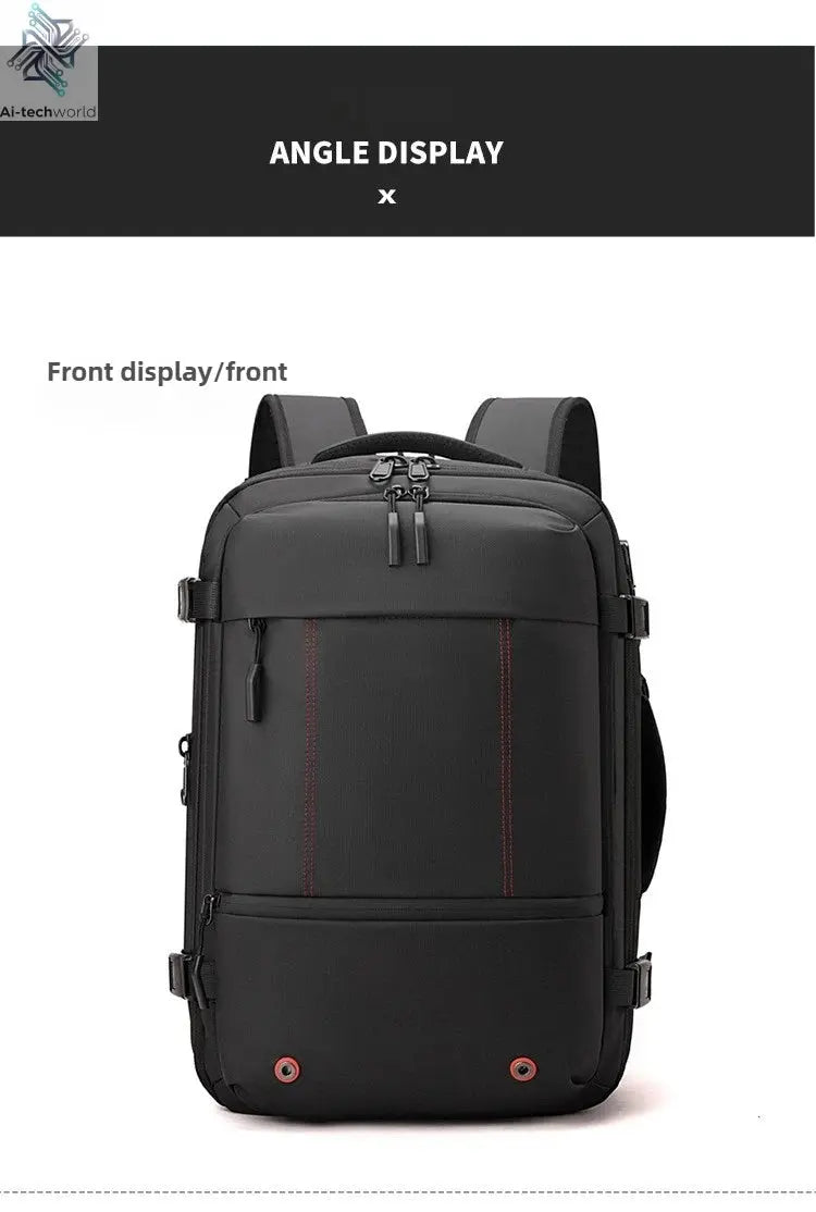 Vacuum Compression Mens Backpack Expandable Large Capacity Multi functional Laptop Bag Short Trip Travel Hiking Pack Ai-TechWorld