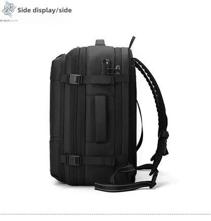 Vacuum Compression Mens Backpack Expandable Large Capacity Multi functional Laptop Bag Short Trip Travel Hiking Pack Ai-TechWorld