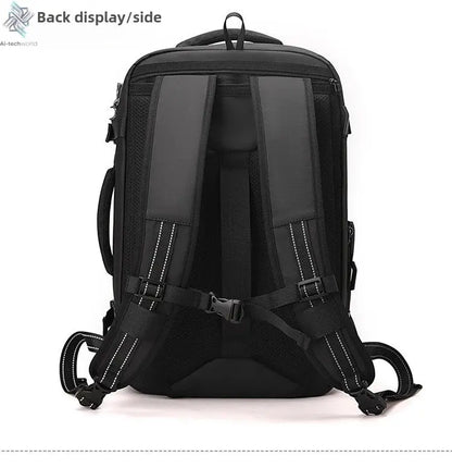 Vacuum Compression Mens Backpack Expandable Large Capacity Multi functional Laptop Bag Short Trip Travel Hiking Pack Ai-TechWorld