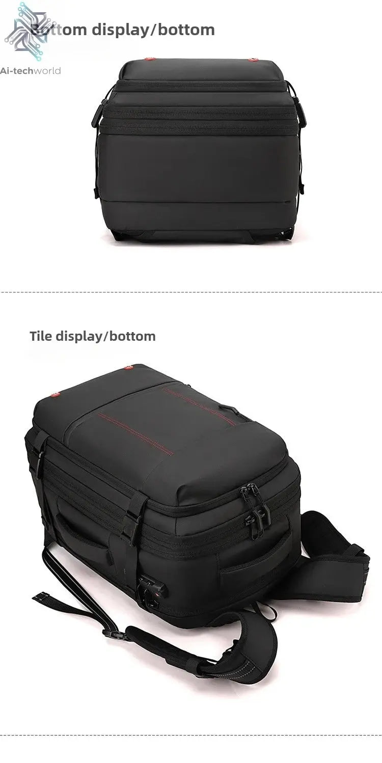 Vacuum Compression Mens Backpack Expandable Large Capacity Multi functional Laptop Bag Short Trip Travel Hiking Pack Ai-TechWorld