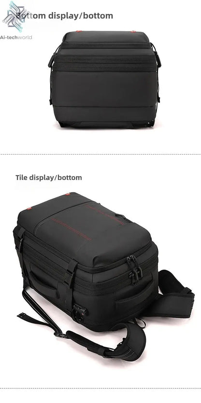 Vacuum Compression Mens Backpack Expandable Large Capacity Multi functional Laptop Bag Short Trip Travel Hiking Pack Ai-TechWorld