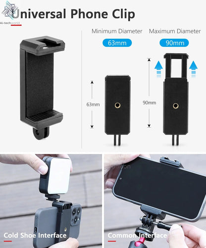 Vamson Backpack Clip for Insta360 x3 for GoPro Hero 11 10 9 Camera 360° Rotate Shoulder Belt Mount Accessories for Dji Action Ai-TechWorld 