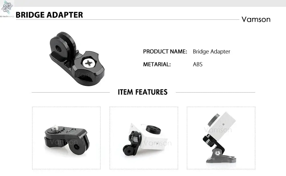 Vamson Backpack Clip for Insta360 x3 for GoPro Hero 11 10 9 Camera 360° Rotate Shoulder Belt Mount Accessories for Dji Action Ai-TechWorld 