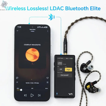 Variations V1 EZHiFi&TempoTec HiFI music player, digital audio player, USB DAC,headphone amplifier, 4.4mm&3.5mm ports, PEQ, Ai-TechWorld 