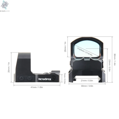 Vector Optics Frenzy-S 1x17x24 Red Dot Sight | Recoil-Proof .338 Lapua & 9mm | 3MOA & 2NV Modes | Motion Sensor Auto-Off - Ai-TechWorld