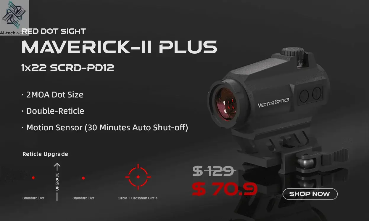Vector Optics Frenzy-S 1x17x24 Red Dot Sight | Recoil-Proof .338 Lapua & 9mm | 3MOA & 2NV Modes | Motion Sensor Auto-Off - Ai-TechWorld