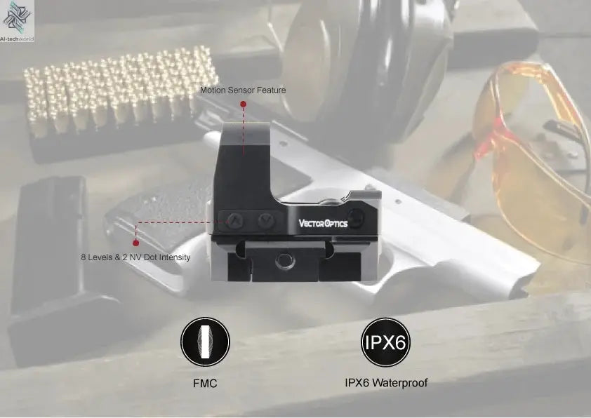 Vector Optics Frenzy-S 1x17x24 Red Dot Sight | Recoil-Proof .338 Lapua & 9mm | 3MOA & 2NV Modes | Motion Sensor Auto-Off - Ai-TechWorld