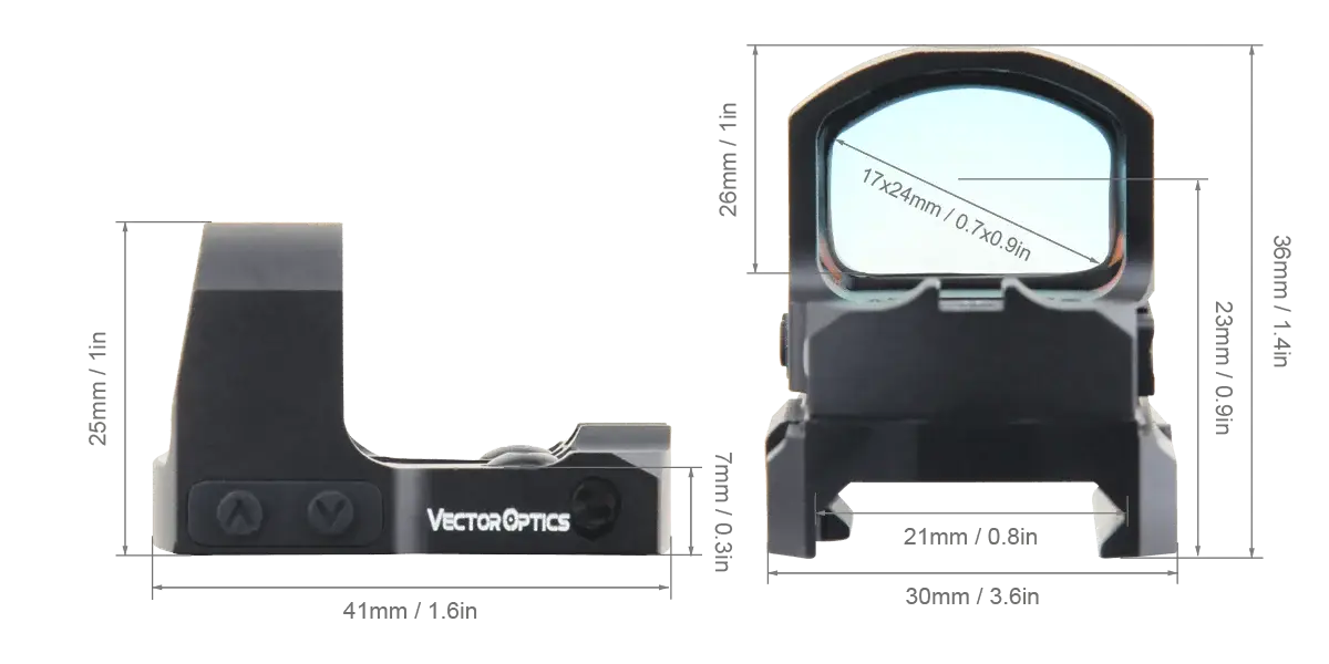 Vector Optics Frenzy-S 1x17x24 Red Dot Sight | Recoil-Proof .338 Lapua & 9mm | 3MOA & 2NV Modes | Motion Sensor Auto-Off - Ai-TechWorld