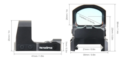 Vector Optics Frenzy-S 1x17x24 Red Dot Sight | Recoil-Proof .338 Lapua & 9mm | 3MOA & 2NV Modes | Motion Sensor Auto-Off - Ai-TechWorld