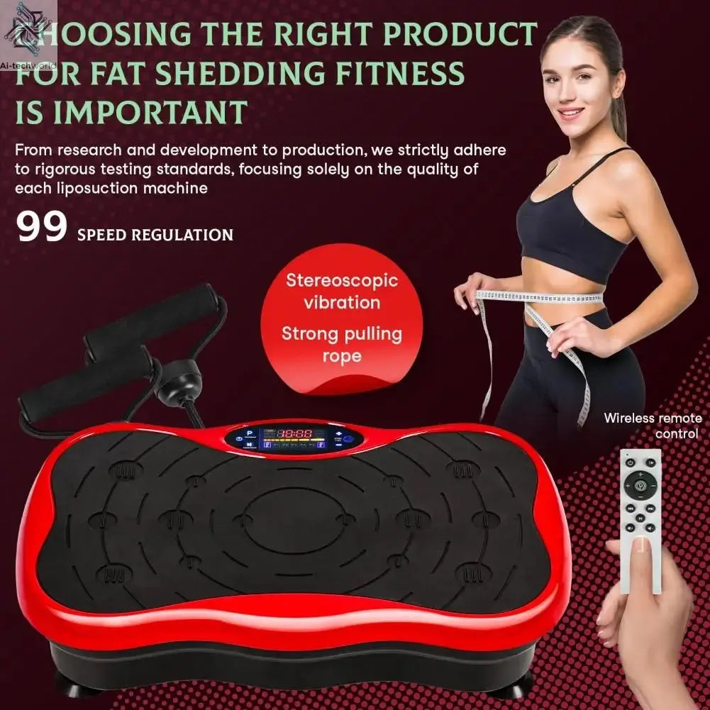 Vibrating Plate Machine, Power Waver Vibration Plate Exercise Machine for Lymphatic Drainage, Whole Body Vibration Plate Machine Ai-TechWorld