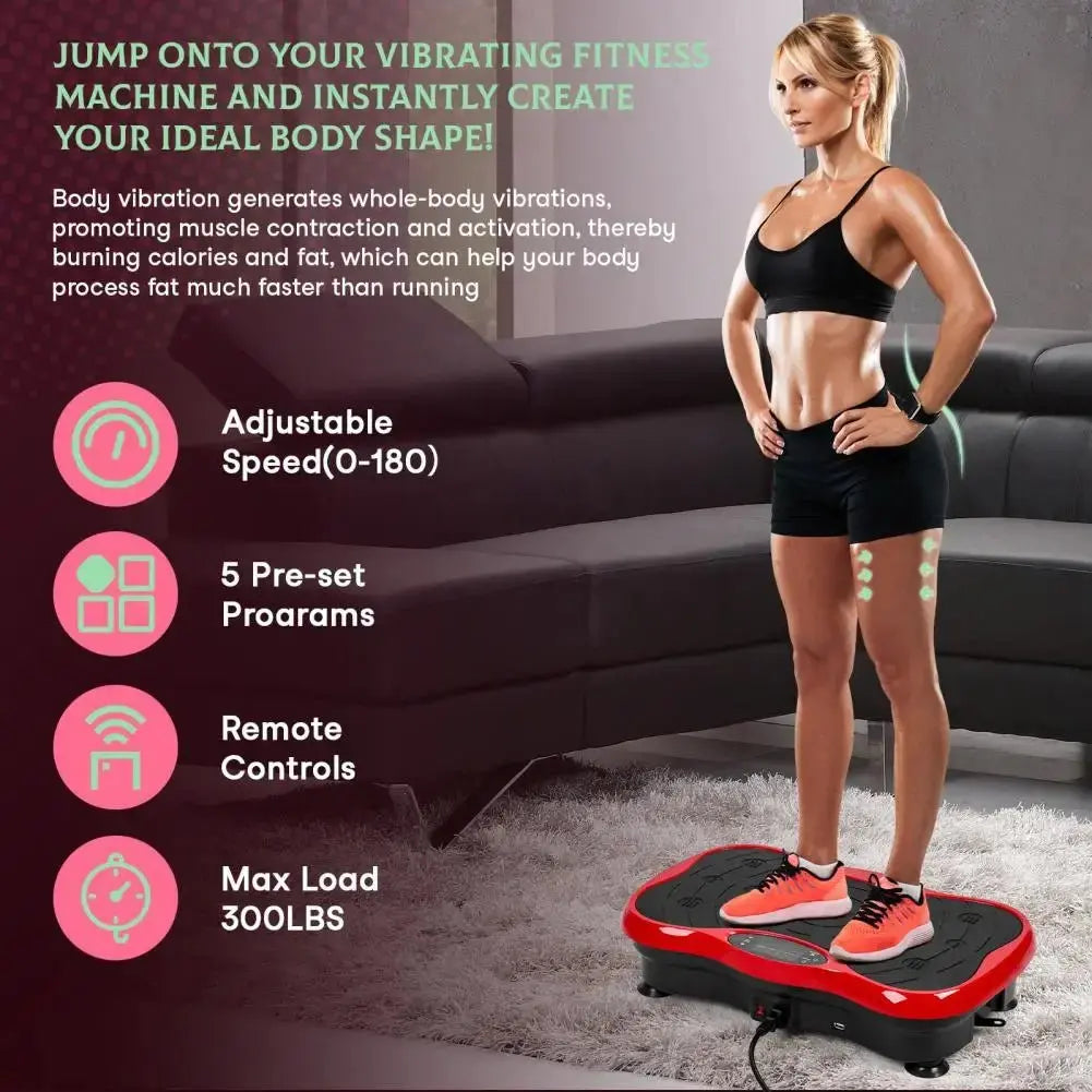 Vibrating Plate Machine, Power Waver Vibration Plate Exercise Machine for Lymphatic Drainage, Whole Body Vibration Plate Machine Ai-TechWorld