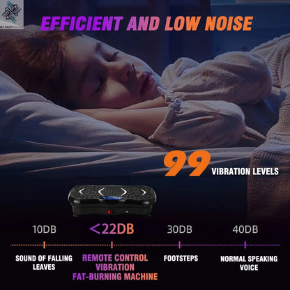 Vibration Plate Exercise Machine Fat - Burning Full Body Workout Power Vibration n Resistance Bands Fitness Equipmen Weight Loss - Ai - TechWorld