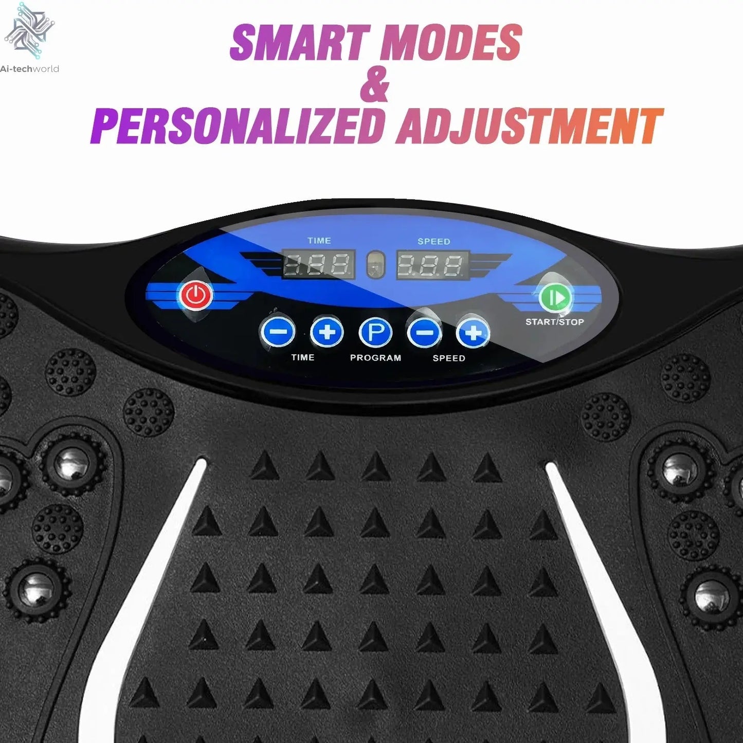 Vibration Plate Exercise Machine Fat - Burning Full Body Workout Power Vibration n Resistance Bands Fitness Equipmen Weight Loss - Ai - TechWorld