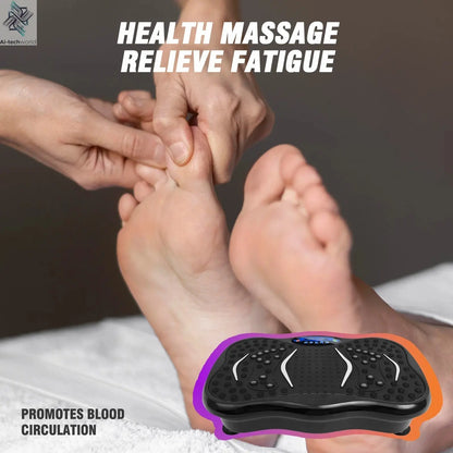 Vibration Plate Exercise Machine Fat - Burning Full Body Workout Power Vibration n Resistance Bands Fitness Equipmen Weight Loss - Ai - TechWorld