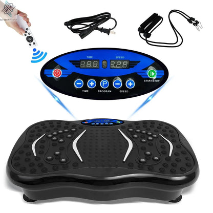 Vibration Plate Exercise Machine Fat - Burning Full Body Workout Power Vibration n Resistance Bands Fitness Equipmen Weight Loss - Ai - TechWorld