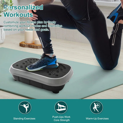 Vibration Plate Exercise Machine Fat-Burning Home Fitness Fat Slinger Shaping Whole Body Workout Portable Fitness Equipment - Ai-TechWorld