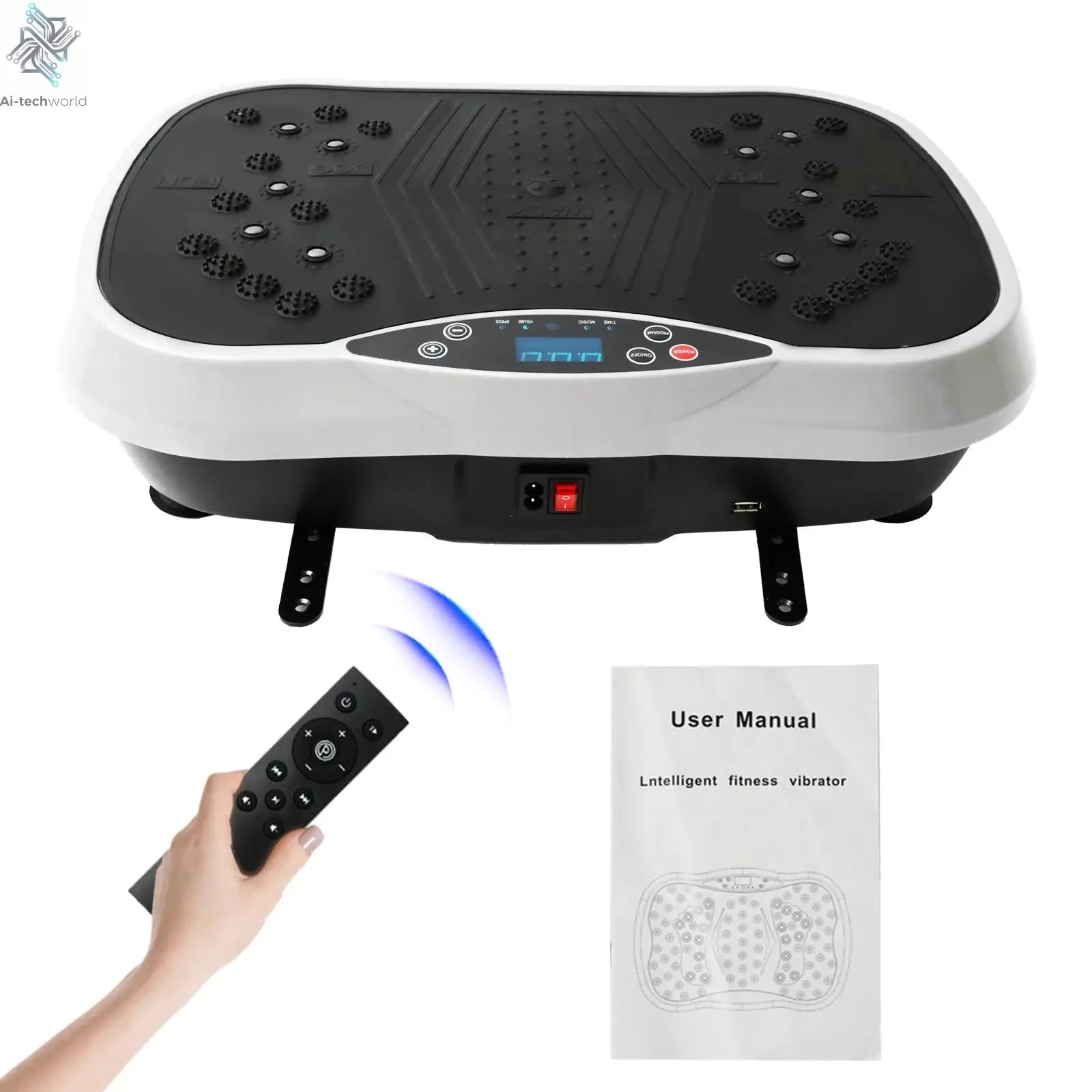 Vibration Plate Exercise Machine Fat-Burning Home Fitness Fat Slinger Shaping Whole Body Workout Portable Fitness Equipment - Ai-TechWorld