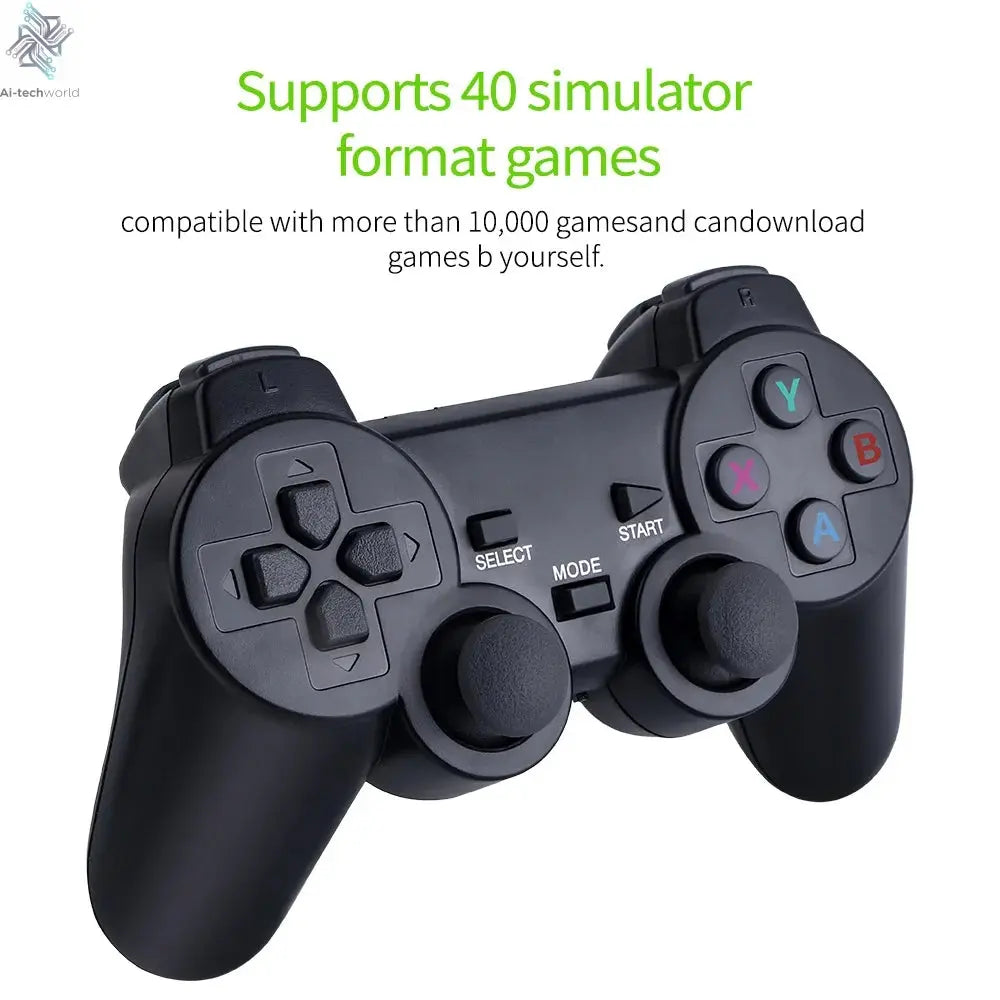 Video Game Sticks M8 Console 2.4G Dual Wireless Controller Game Stick 4K 10000 games 64GB Retro game For Dropshiopping Xmas Gift Ai-TechWorld 