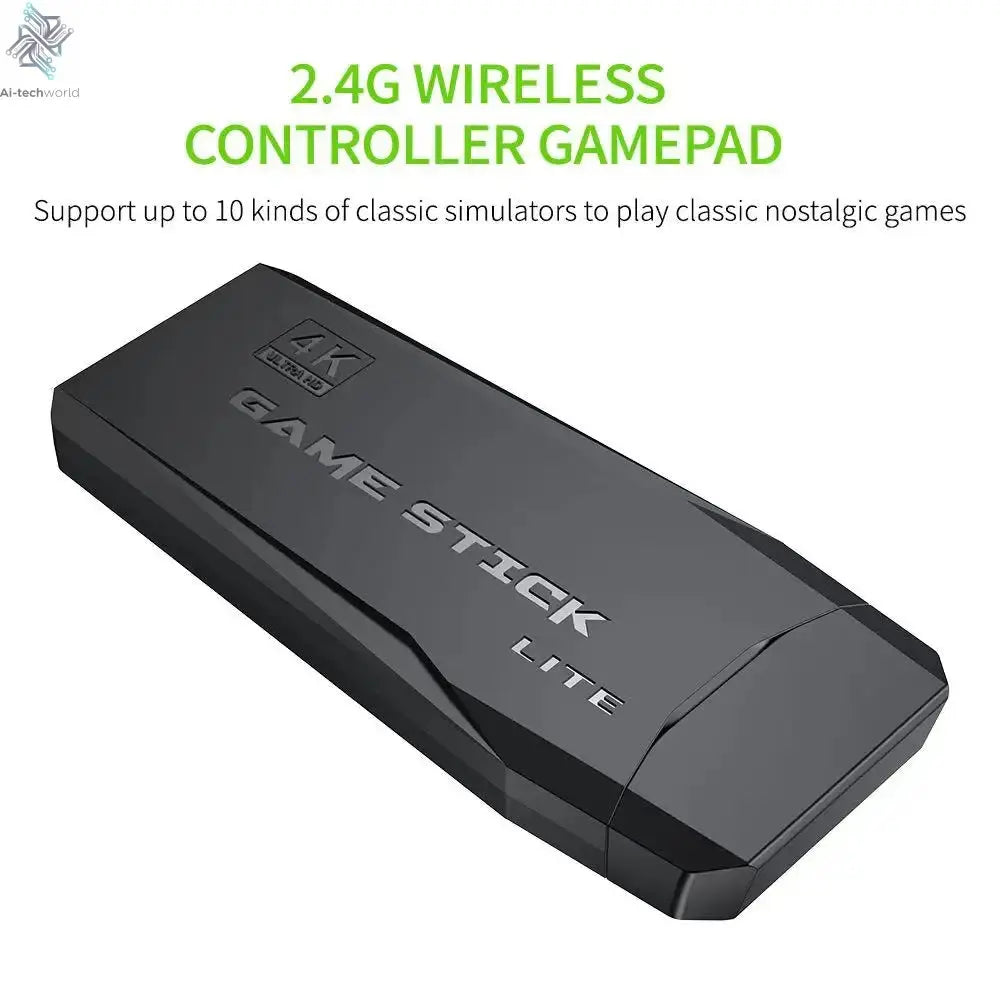Video Game Sticks M8 Console 2.4G Dual Wireless Controller Game Stick 4K 10000 games 64GB Retro game For Dropshiopping Xmas Gift Ai-TechWorld 