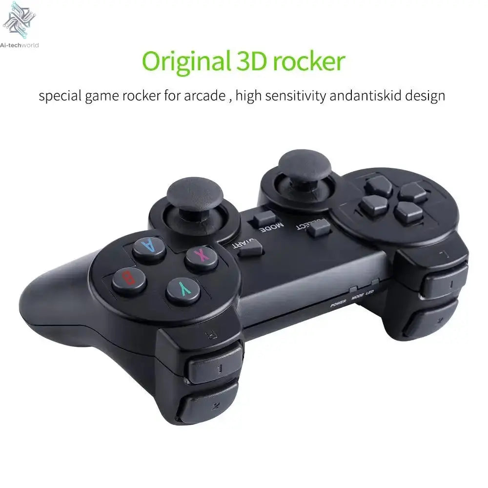 Video Game Sticks M8 Console 2.4G Dual Wireless Controller Game Stick 4K 10000 games 64GB Retro game For Dropshiopping Xmas Gift Ai-TechWorld 