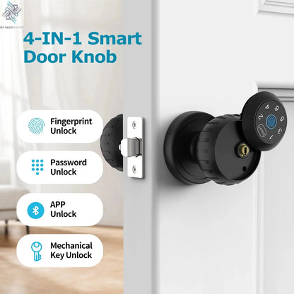Viladepot Smart Lock Fingerprint Door Lock App Control Passcode Unlock Electronic Touchscreen Keypad Indoor Ai-TechWorld 