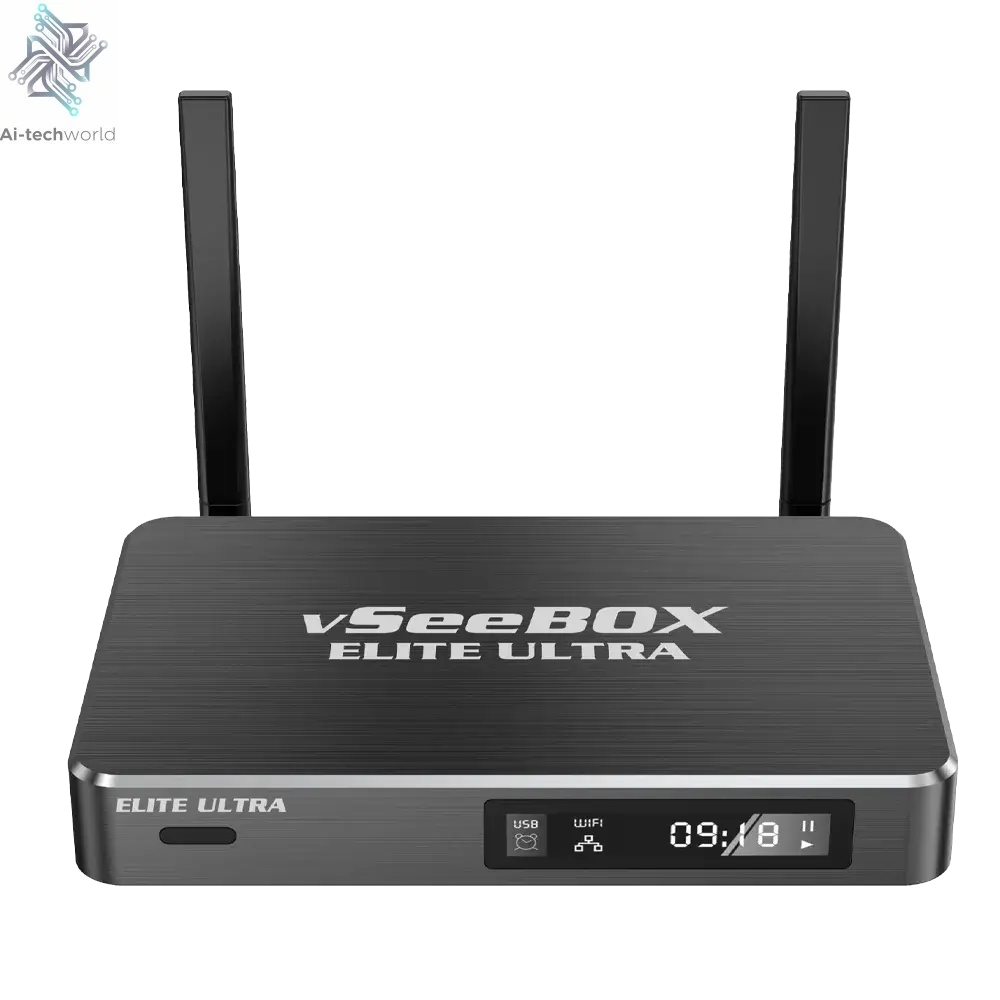 Vseebox ELITE ULTRA with Voice control 8K 2025 Model Timeshift Feature 4GB RAM + 128 GB Storage  Streaming Box Ai-TechWorld 
