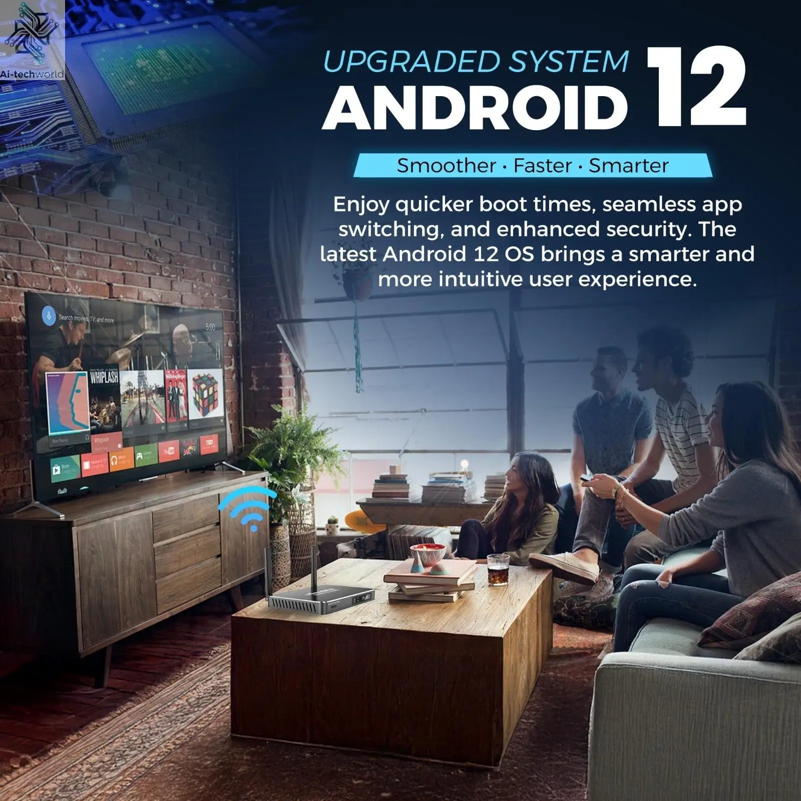 Vseebox ELITE ULTRA with Voice control 8K 2025 Model Timeshift Feature 4GB RAM + 128 GB Storage  Streaming Box Ai-TechWorld 