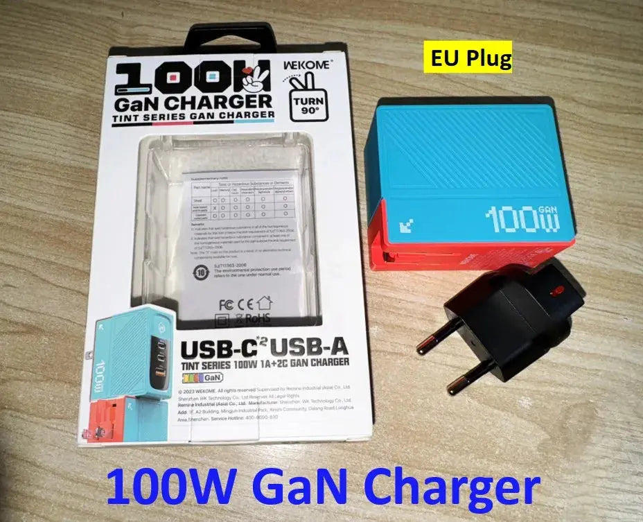 WEKOME GaN 100W Charger High Speed Fast Charging Type C Charger for Xiaomi 13 Samsung s23 ultra iPhone 15 pro max Macbook Pro Ai-TechWorld 