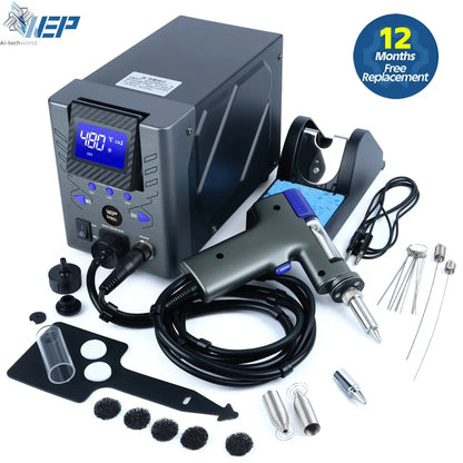 WEP Suction Tin Gun Soldering Station 90W 110W Digital BGA Soldering Suction, Vacuum Precise Temperature ºC/°F display, Sleep - Ai-TechWorld
