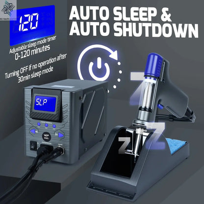 WEP Suction Tin Gun Soldering Station 90W 110W Digital BGA Soldering Suction, Vacuum Precise Temperature ºC/°F display, Sleep - Ai-TechWorld