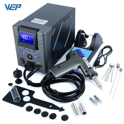 WEP Suction Tin Gun Soldering Station 90W 110W Digital BGA Soldering Suction, Vacuum Precise Temperature ºC/°F display, Sleep - Ai-TechWorld