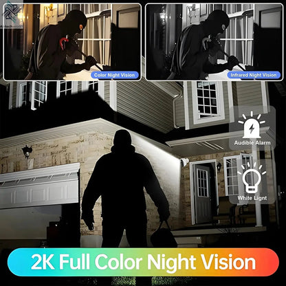 WIFI Survalance Camera 3MP Security Protection Outdoor IP Camera Smart Home Night Vision Video Recorder Battery Powered Ai-TechWorld 