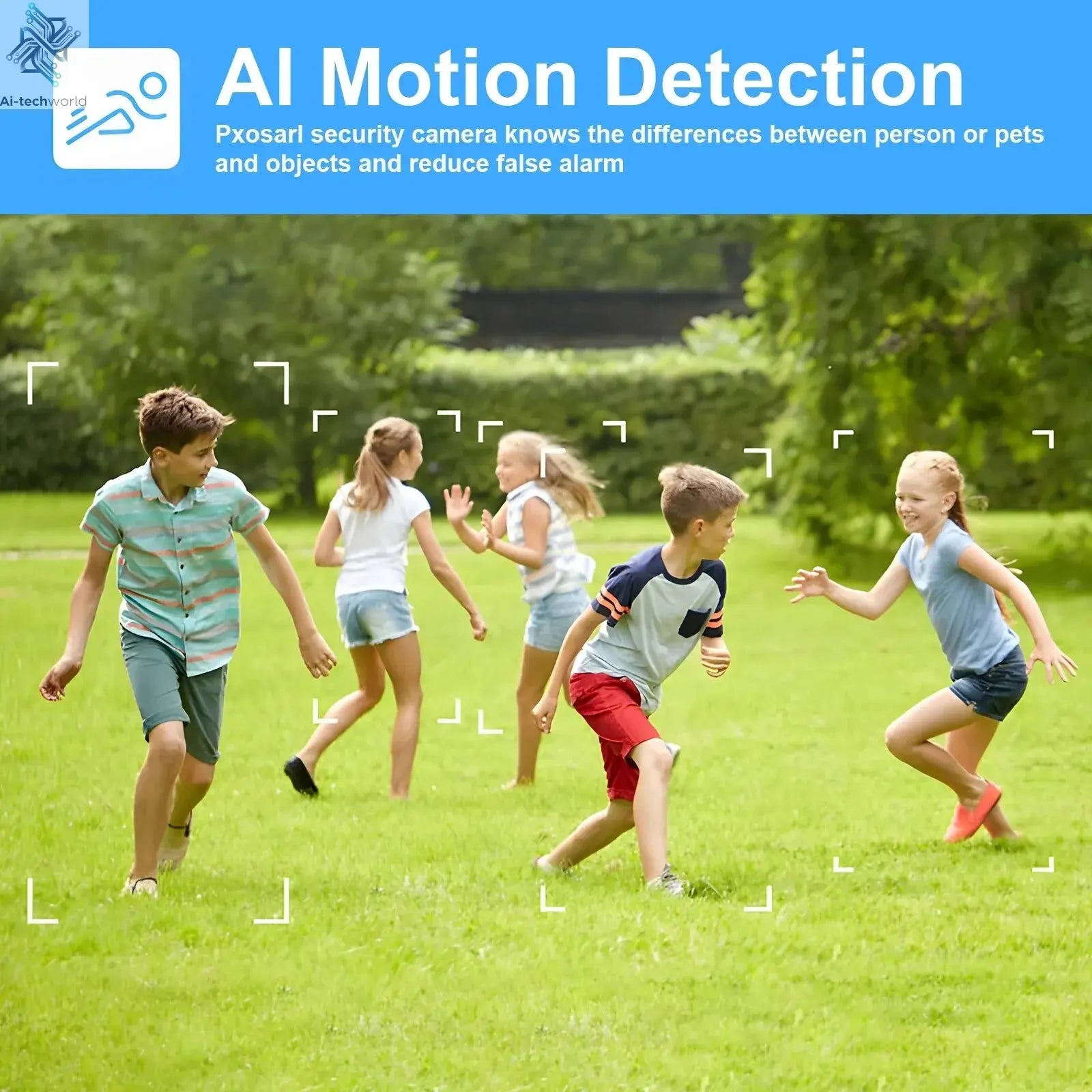 WIFI Survalance Camera 3MP Security Protection Outdoor IP Camera Smart Home Night Vision Video Recorder Battery Powered Ai-TechWorld 