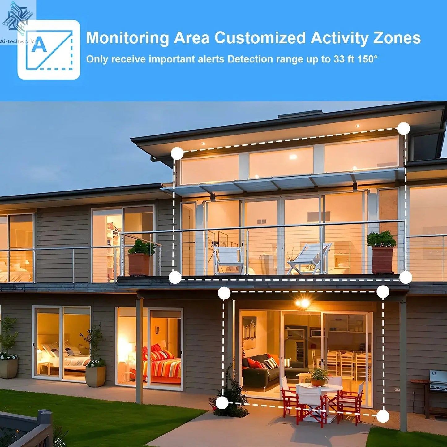 WIFI Survalance Camera 3MP Security Protection Outdoor IP Camera Smart Home Night Vision Video Recorder Battery Powered Ai-TechWorld 