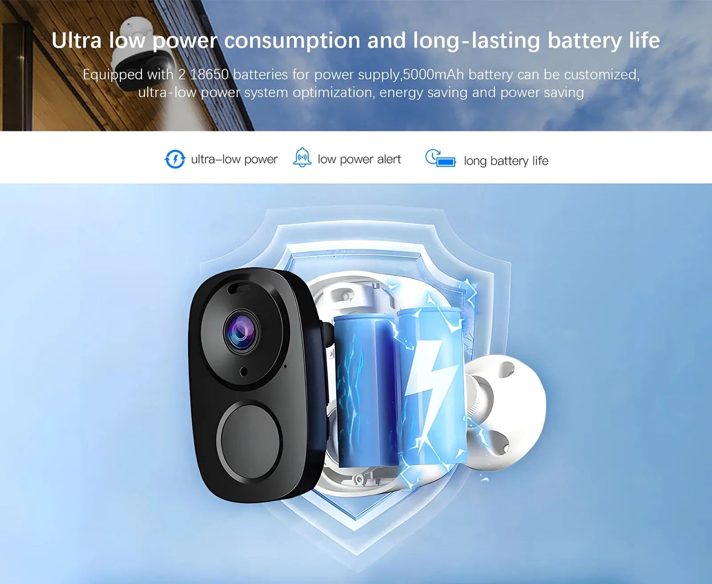 WIFI Survalance Camera 3MP Security Protection Outdoor IP Camera Smart Home Night Vision Video Recorder Battery Powered Ai-TechWorld 