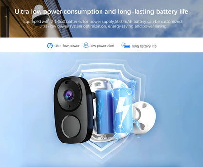 WIFI Survalance Camera 3MP Security Protection Outdoor IP Camera Smart Home Night Vision Video Recorder Battery Powered Ai-TechWorld 