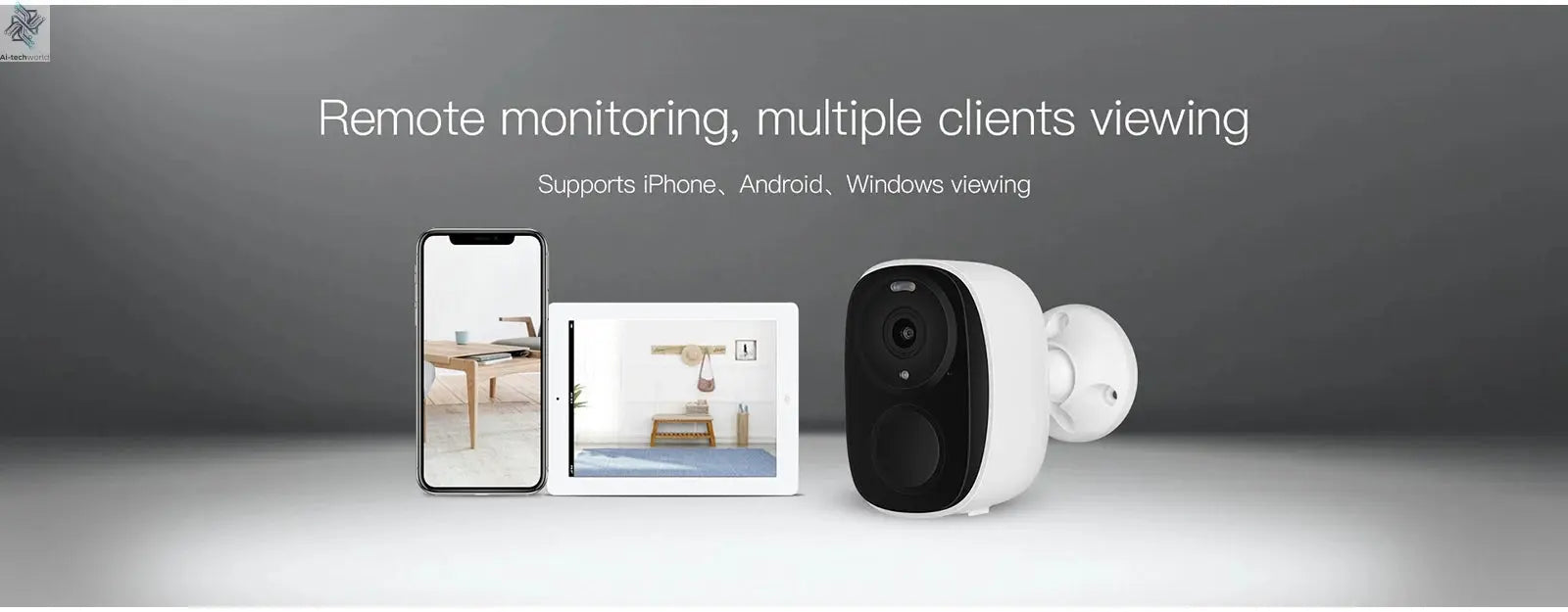 WIFI Survalance Camera 3MP Security Protection Outdoor IP Camera Smart Home Night Vision Video Recorder Battery Powered Ai-TechWorld 