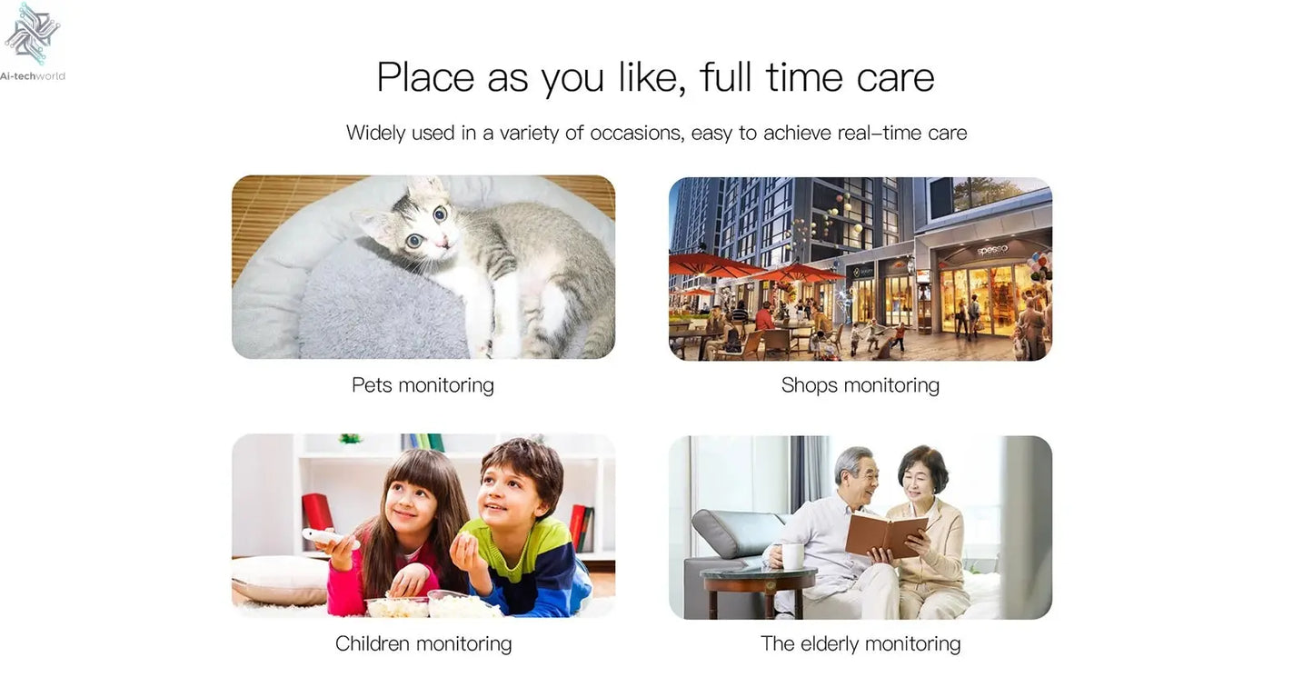 WIFI Survalance Camera 3MP Security Protection Outdoor IP Camera Smart Home Night Vision Video Recorder Battery Powered Ai-TechWorld 