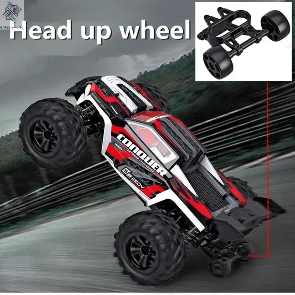 WLtoys 1:16 Scale Large RC Car 50km/h High Speed 4WD Children Toy for Boys Remote Control Car 2.4G Off Road Monster Truck RC Toy Ai-TechWorld 