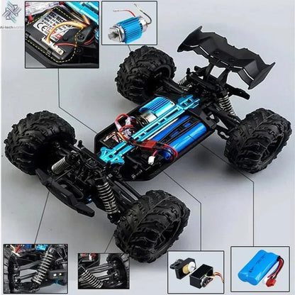 WLtoys 1:16 Scale Large RC Car 50km/h High Speed 4WD Children Toy for Boys Remote Control Car 2.4G Off Road Monster Truck RC Toy Ai-TechWorld 