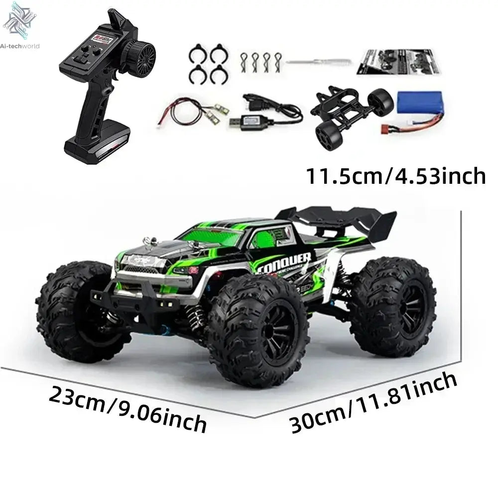 WLtoys 1:16 Scale Large RC Car 50km/h High Speed 4WD Children Toy for Boys Remote Control Car 2.4G Off Road Monster Truck RC Toy Ai-TechWorld 