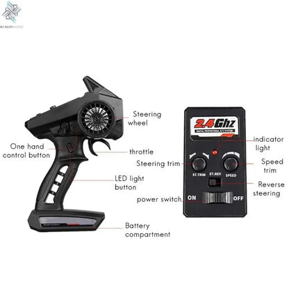 WLtoys 1:16 Scale Large RC Car 50km/h High Speed 4WD Children Toy for Boys Remote Control Car 2.4G Off Road Monster Truck RC Toy Ai-TechWorld 