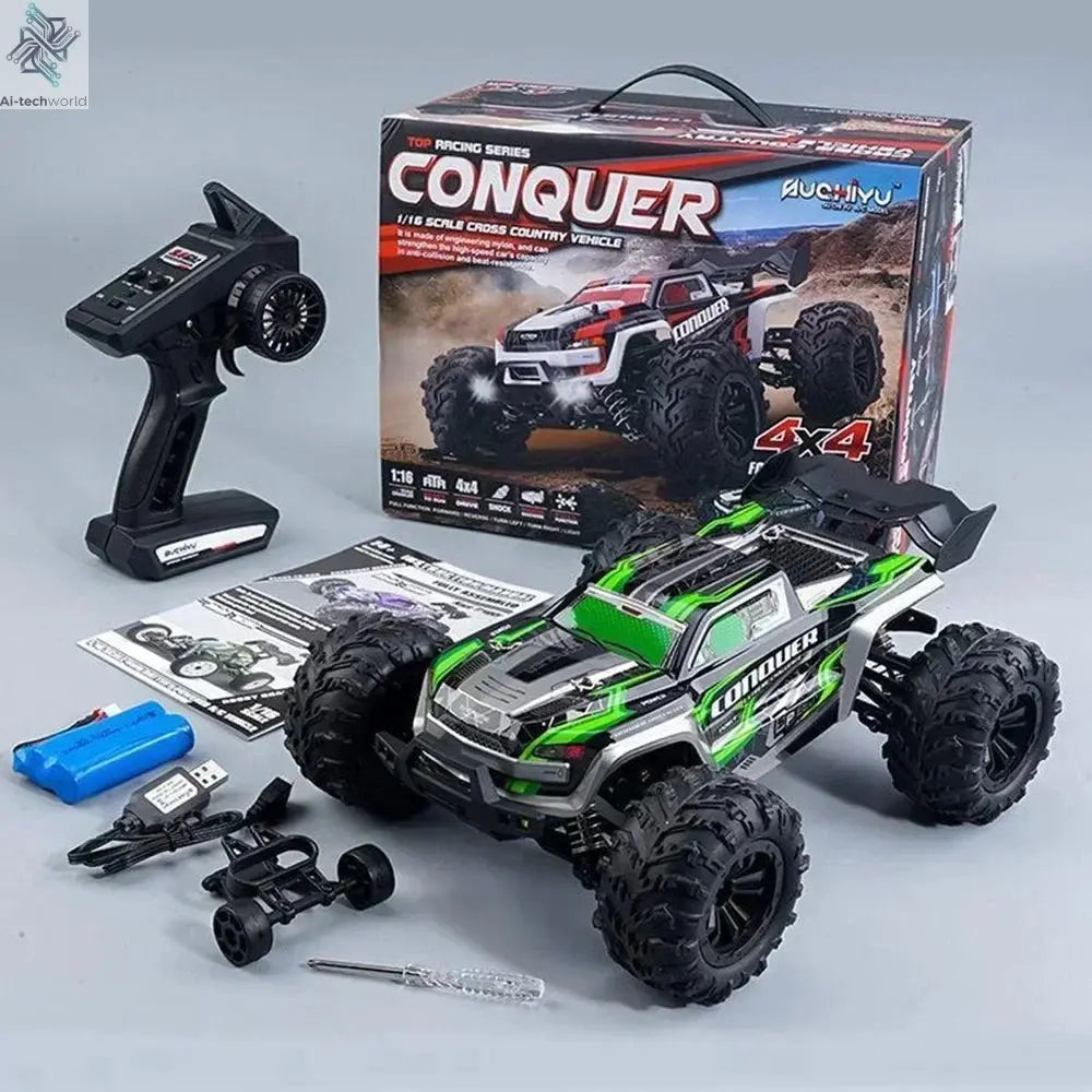 WLtoys 1:16 Scale Large RC Car 50km/h High Speed 4WD Children Toy for Boys Remote Control Car 2.4G Off Road Monster Truck RC Toy Ai-TechWorld 