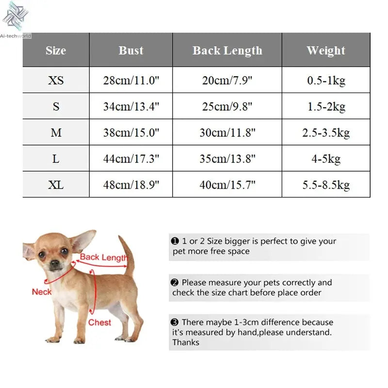 Warm Dog Hoodies Soft Fleece Pet Clothes for Small Medium Dogs Comfortable Puppy Clothes Yorkshire Chihuahua Costumes Pet Supply Ai-TechWorld 