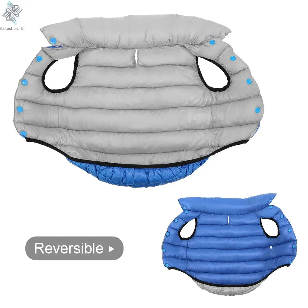 Warm Winter Dog Clothes Vest Reversible Dogs Jacket Coat 3 Layer Thick Pet Clothing Waterproof Outfit for Small Large Dogs Ai-TechWorld 