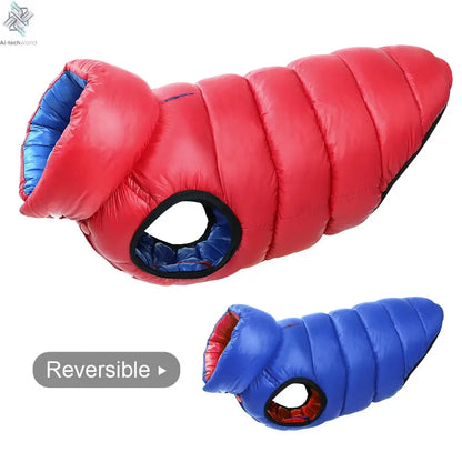 Warm Winter Dog Clothes Vest Reversible Dogs Jacket Coat 3 Layer Thick Pet Clothing Waterproof Outfit for Small Large Dogs Ai-TechWorld 