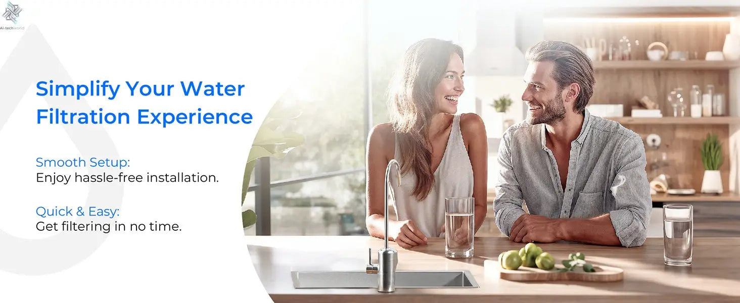 Waterdrop G3P800 Reverse Osmosis System, 800 GPD Fast Flow, NSF/ANSI 42 & 53 & 58 & 372 Certified, 3:1 Pure to Drain Ai-TechWorld 